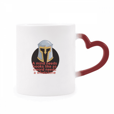 

Mind Books Whetstone Heat Sensitive Mug Red Color Changing Stoneware Cup