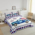 thumbnail image 4 of Erosebridal Usa Flag Truck Comforter Sets Queen Size,Independence Day Bedding Queen Comforter Set,Geometric Buffalo Decor,3Pcs, 4 of 8