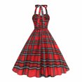 thumbnail image 6 of Ailaofu Women Vintage 1950s Dress Halter Dress Swing Prom Dresses Cocktail Dress Square Neck Elegant Party Casual Dresses, 6 of 7