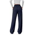 thumbnail image 3 of UDAUDU Womens Wide Leg Sweat Pants 2026 Spring Summer High Waisted Baggy Sweatpants Casual Drawstring Workout Pants with Pockets Navy S, 3 of 5