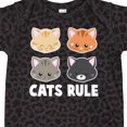 thumbnail image 4 of Inktastic Cats Rule with Cat Heads Boys or Girls Baby Bodysuit, 4 of 5