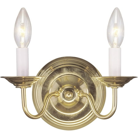 

Livex Lighting 5018-02 Williamsburg 2-Light Wall Sconce Polished Brass