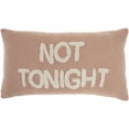 thumbnail image 3 of Mina Victory Life Styles Tonight/Not Tonight Cotton Throw Pillow in Blush Pink, 3 of 5