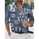 thumbnail image 1 of Camisa de hombre Camisa gráfica Camisa hawaiana Camisa con hojas dobladas Casual Diario Manga larga Estampado Ropa Ropa Deportiva Moda Diseñador, 1 of 6