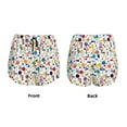 thumbnail image 5 of Vsdgher Colorful Spots Print Women's Running Double Layer Shorts High Waisted with Pockets Elastic Yoga Workout Athletic Gym Sports, 5 of 8