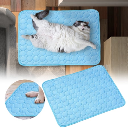 Nnndbs Ice Silk Self Cooling Pet Mat for Dogs Cats Washable Breathable Cool Pad with Non Slip Bottom Portable Summer Cushion for Crate Car