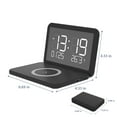thumbnail image 3 of Summer Savings! Alarm Clock with Wireless Charger, InsCrazy Digital Alarm Clock Mirror Surfaces LED Clocks with Temperature Display Wireless Charging for Office Table Bedroom Birthday Gifts, 3 of 7