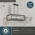 thumbnail image 5 of Catana 8L Crystal and Bronze Linear Chandelier Island Pendant Light Fixture, 5 of 12