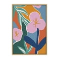 thumbnail image 2 of Kate and Laurel Sylvie Oaxaca Garden Framed Canvas Wall Art by Kate Aurelia Holloway, 23x33 Natural, Colorful Floral Abstract Art for Wall, 2 of 6
