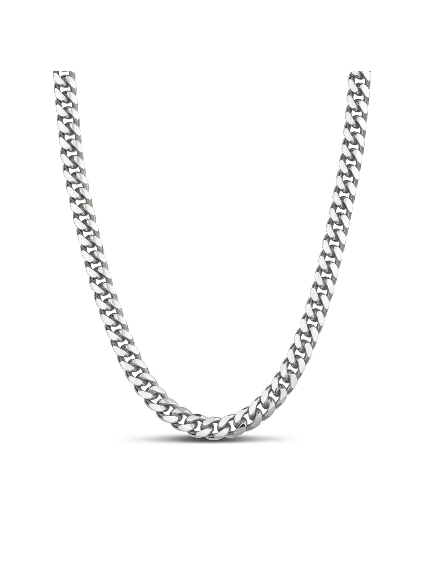 Sterling Silver Diamond Cut Miami Chain 