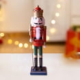 thumbnail image 2 of Marioneta de cascanueces de madera Multiusos Regalo elegante Diseño de escena Accesorios Decoración de Navidad Escultura tradicional para fiesta Gloria Figurita de Cascanueces, 2 of 7