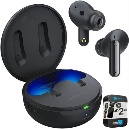 LG TONE-FP9 TONE Free Noise Cancellation True Wireless Bluetooth FP9 Earbuds with Charging Case Bundle with 2 YR CPS Enhanced Protection Pack