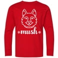 thumbnail image 3 of Inktastic Husky Sled Dog Mush Long Sleeve Youth T-Shirt, 3 of 5