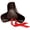 Brown, variant on PU Leather Tricorne Pirate Hat with Red Ribbon Colonial Style Party Hat One Size