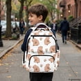 thumbnail image 6 of HELLHERO Capybara Tulip School Bag with Lightweight Breathable Book Bag, Padded Shoulder Strap 17 Inch Travel Bags for Kindergarten Back to School Elementary School, 6 of 8