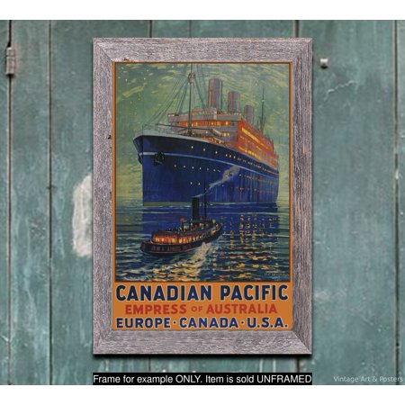 POSTER Travel Poster Canadian Pacific Empress of Australia, Vintage Print, Wall Art Home Office Decor-UNFRAMED