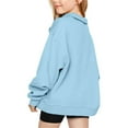thumbnail image 3 of YanHoo Sweatshirts for Girls Half Zip Trendy Oversized Sweatshirts Tween Girls Fleece Long Sleeve Pullover Sweater Tops 5-14 Years Clearance Sweatshirts for Girls, 3 of 8
