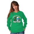 thumbnail image 4 of Grumpy Smurf Christmas Xmas Tree Sweatshirt for Men or Women Brisco Brands S, 4 of 6