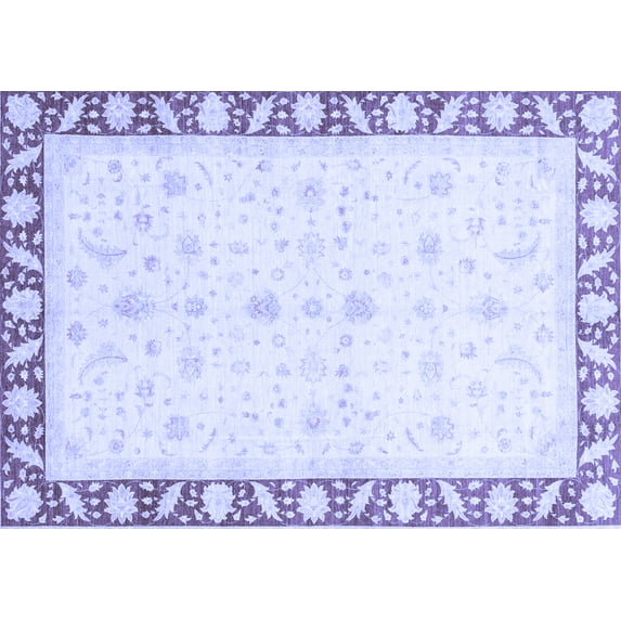 Ahgly Company Indoor Rectangle Abstract Blue Modern Area Rugs, 2' x 3'