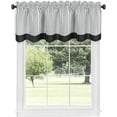 thumbnail image 2 of Ben&Jonah Simple Elegance Laurel Window Curtain Valance - 58" W x 14" L - Black/White, 2 of 3