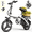 White, variant on Electric Folding Bike for Teenager and Adults, 12AH Removable Battery 14" Electric Bike 500W Motor, 20+ Miles Range, Mini Ebike for City Commuter, UL2849