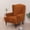 Burnt Orange, variant on Velvet Wingback Chair Slipcover, 2 Piece Stretch Wing Chair Covers T Seat Cushion Cover Plush Soft Wing Armchair Furniture Covers for Wing Back Chairs Form Fitted Couch Cover with Elastic