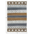 thumbnail image 3 of Casavani Handwoven Brown Cotton Dhurrie Square Living Room Dining Room Kitchen Carpets 5x5 feet, 3 of 7