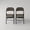 Black Grey, variant on Casabay Folding Chairs Set of 2, Metal Foldable Chairs with Leather Padded Seat and Back, Stackable Heavy Duty Portable Chairs for Home, Office, Party, Indoor Outdoor Use