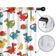 thumbnail image 4 of Blackout Kids Curtains,White Cartoon Dragons Snails Pattern Childrens Insulated Curtains Set Of 2,Bedroom Essentials,Toddler Room Decor 42"x63", 4 of 5