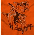 thumbnail image 2 of Betty Boop Halloween Flying Witch Women's Graphic T Shirt Tees Brisco Brands M, 2 of 5