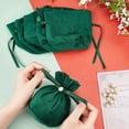thumbnail image 4 of 12Pcs Dark Green 13.2x14cm Velvet Cloth Drawstring Bags Small Gift Bags for Party Favors Bags, 4 of 7