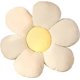 thumbnail image 1 of Cojín de suelo con diseño de flores, ideal como decoración de habitación independiente para adolescentes y niñas (pétalo beige + núcleo amarillo, 40 cm), 1 of 4
