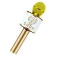 thumbnail image 3 of Injueey Micrófono inalámbrico, altavoz de mano compatible con Bluetooth, reproductor de KTV para el hogar, ajustable envolvente, Cables de audio/vídeo Dorado, 3 of 6