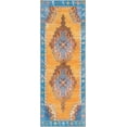 thumbnail image 3 of Unique Loom Timeless Collection Area Rug - Thomas (2' 6" x 12' Runner Orange/Blue), 3 of 6