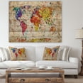 thumbnail image 4 of Design Art - Aquarelle Vintage de Carte du Monde, 4 of 5