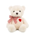 thumbnail image 1 of Oso de peluche Adorlynetty de 29 cm con muñeco de peluche en forma de corazón, color blanco, 1 of 7