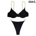 thumbnail image 2 of Conjunto de bikini sexy con correa de cadena de metal para mujer, traje de baño de 2 piezas, 2 of 6