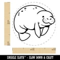 thumbnail image 2 of Cute Chubby Manatee Self-Inking Rubber Stamp Ink Stamper - Black Ink - Mini 1/2 Inch, 2 of 7