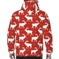 thumbnail image 5 of Hoodies for Men - Red white deers moose winter Long Sleeve Comfrt Men'S Fashion Hoodies & Sweatshirts, Sweatshirts for Men Hoodies Pullover Clothing Clothes with Pouch, 5 of 7