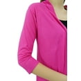 thumbnail image 5 of Bimba Women Solid Shrug Spandex 3/4 Sleeve Casual Shrug Cardigan, 5 of 5