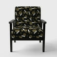 thumbnail image 3 of Designart "Gold Retro Circular Pattern" Upholstered Mid-Century Accent Chair - Arm Chair, 3 of 5
