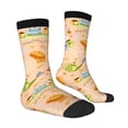thumbnail image 3 of Uemuo Scandinavian Style Hygge Pattern Women's Crew Socks, Soft Durable Breathable Moisture-Wicking with Odor Control Cotton socks, 3 of 9