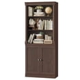 thumbnail image 6 of Homfa 71"H Bookcase with Doors, 5 Tier Storage Bookshelf with Adjustable Shelf for Study Home Office, Reddish-Brown, 6 of 7
