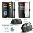 thumbnail image 2 of Crossbody for Samsung Galaxy Note 10 Plus Case Wallet【RFID Blocking】with 10-Card Holder Zipper Bills Slot, Soft PU Leather Magnetic Shoulder Wrist Strap for Galaxy Note 10 Plus Wallet Case Women, 2 of 14