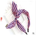 thumbnail image 1 of Accesorios para el cabello con tocado, diadema con orejas de conejo y diseño de bandera de arroz, diadema con lazo de lunares a la moda, aplicación de tema fresco y dulce, 1 of 5