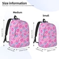 thumbnail image 2 of Disketp Donuts print Canvas Backpack Lightweight Travel Daypack Student Rucksack Laptop Backpack-Small, 2 of 5
