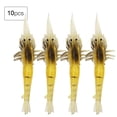 thumbnail image 1 of Lote de 10 señuelos de pesca de camarones de plástico, suaves y realistas, cebos artificiales, accesorios para aparejos., 1 of 11
