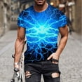 thumbnail image 2 of Landzoo Mens Summer Fashion Simple Color Matching T Shirt With Short Sleeves And Round Neck Cozy Loose Men's Tops, 2 of 4