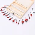 thumbnail image 4 of 12-Piece Woodworking Alloy Milling Cutter Set with 1/2 Inch Shank, Versatile Router Bits for Carving Machines & Edge Trimmers, Durable Tool Kit for Intricate Woodcarving Projects (Wooden Box, 4 of 5