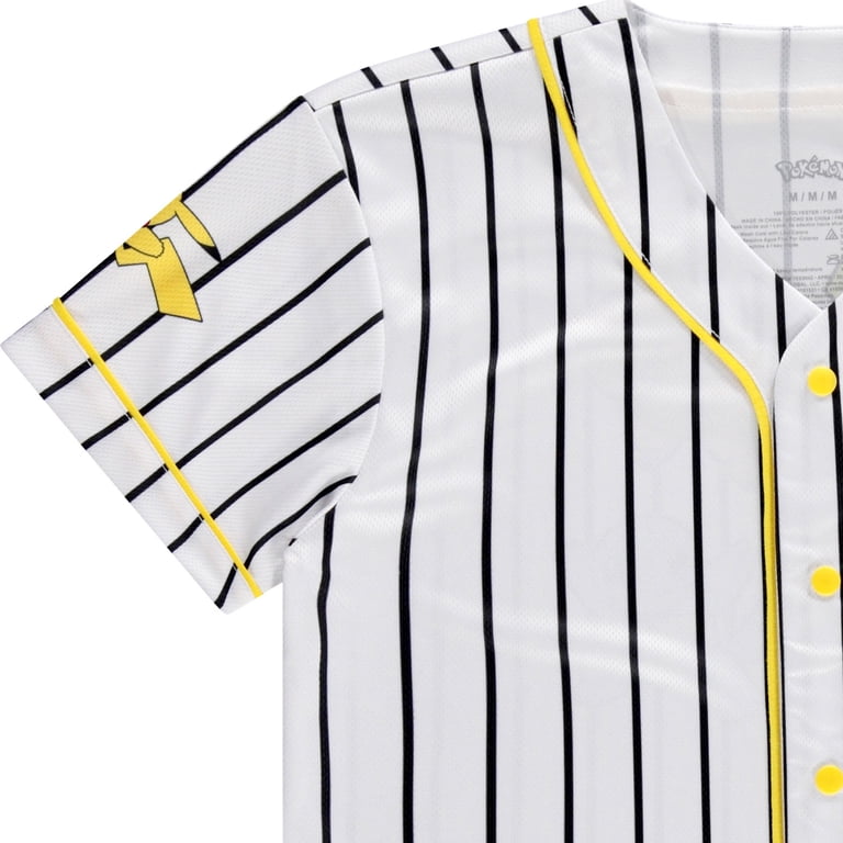 Pokemon Boys Baseball Jersey Shirt Pikachu Charizard Squirtle